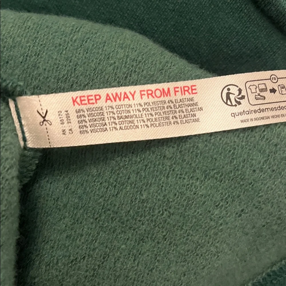 daily practice by Anthropology Long Sleeve Green Asymmetrical Mini Dress - M - Picture 9 of 9